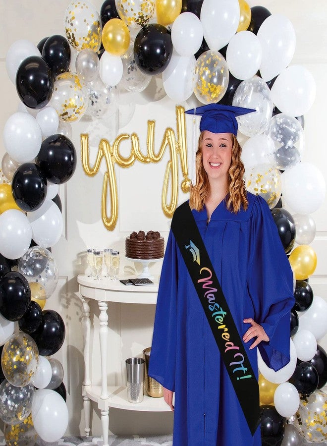 PYQWA Mastered it Sash, Colored Class of 2025 Happy Graduation Satin Sash - Congrats Grad Congratulations Grad 2025 Party Decorations - Image 4